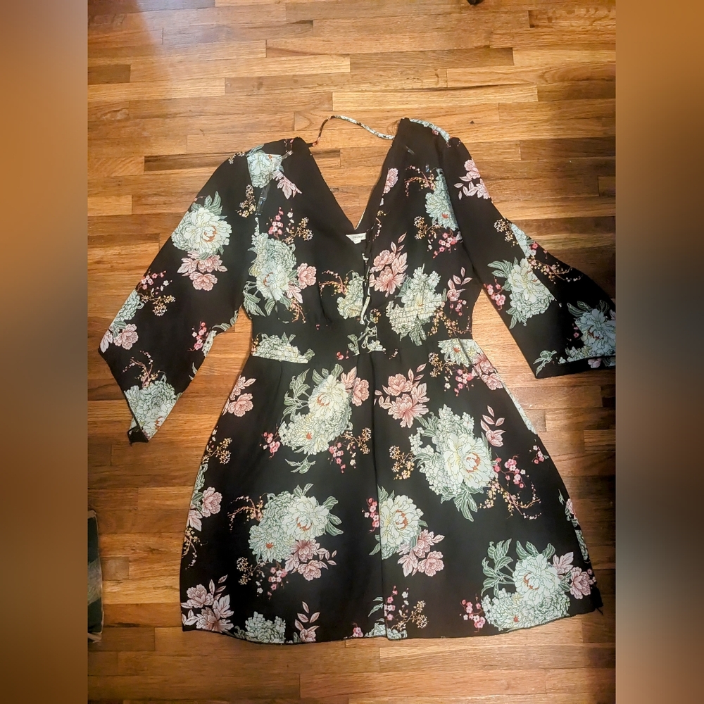 Maurices Kimono Sleeve Lace Up Dress